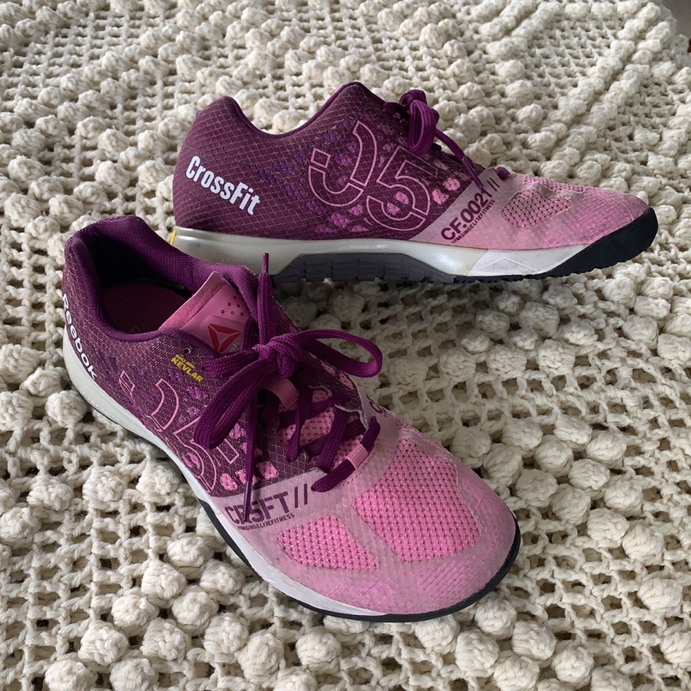 REEBOK NANO 5 Kevlar CROSSFIT SHOES Sneakers 40.5 9.5 women pink purple